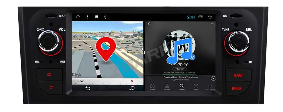 6,1 дюймов HD цифровой автомобильный стерео gps Android 9,0 для FIAT Grande Punto 199/310 2005-2009 Linea 323 2007-2011 YHTPD3LX