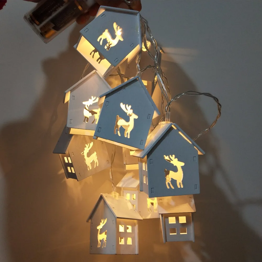 KONCO 10 шт светодиодный Рождественские огни для наружной, рождественские украшения для дома Дерево, светодиодный свет Рождество Tress украшения лося