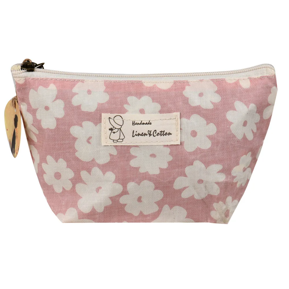 

2017 New 1PC Summer Linen Portable Travel Makeup Professional Cosmetic Bag Makeup Case Pouch Toiletry Wash Organizer
