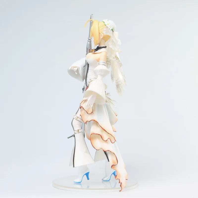 24cm New Arrival Anime Action Figure FGO Fate Grand Order Saber Wedding Ver Model PVC Decoration White Dress Doll Brinquedos (6)