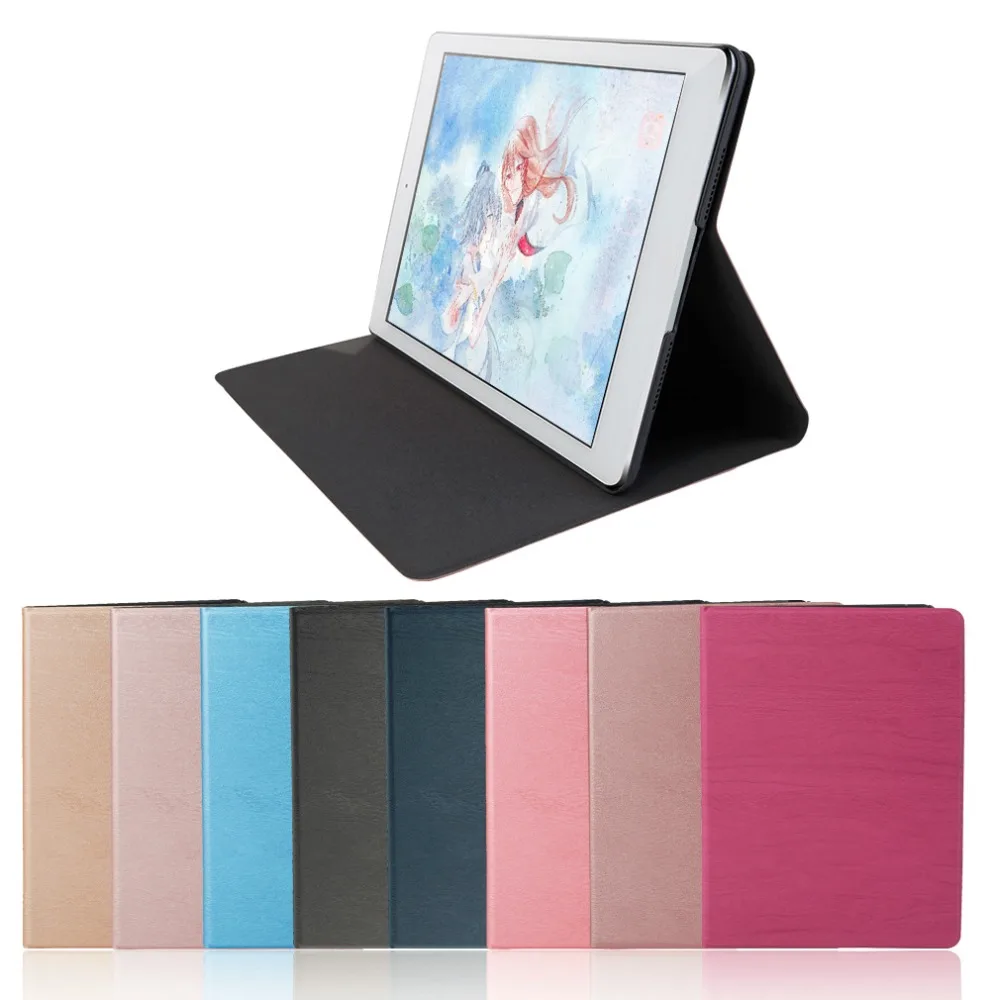 Super Thin Lightweight PU Leather Smart Tablet Cover Flip Type Solid
