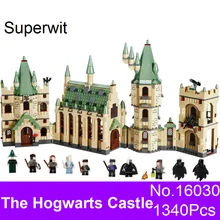 Superwit New Lepin 16030 1340Pcs Creative Movies Series The Hogwarts Castle Set Educational Kid Building Blocks