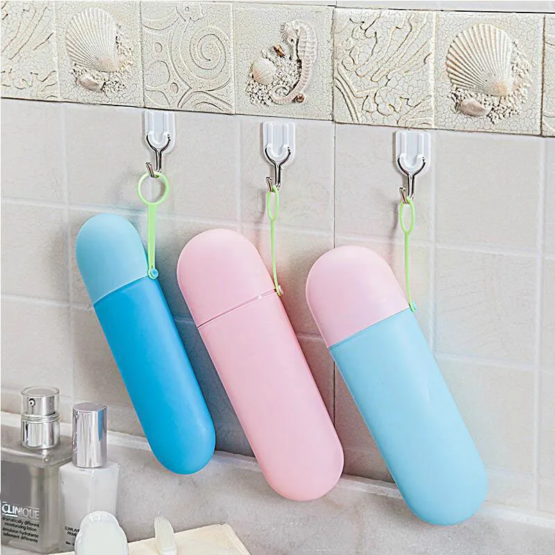 

1PC Easy Portable Toothpaste Box Storage Organizer for Hiking Camping Bathroom Gadget Durable Travel Widget Plastic Storage Box