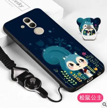 

Huawei Mate 20 Lite case silicone,3D Relief cartoon soft TPU with finger ring phone case for huawei mate 20 lite cover funda