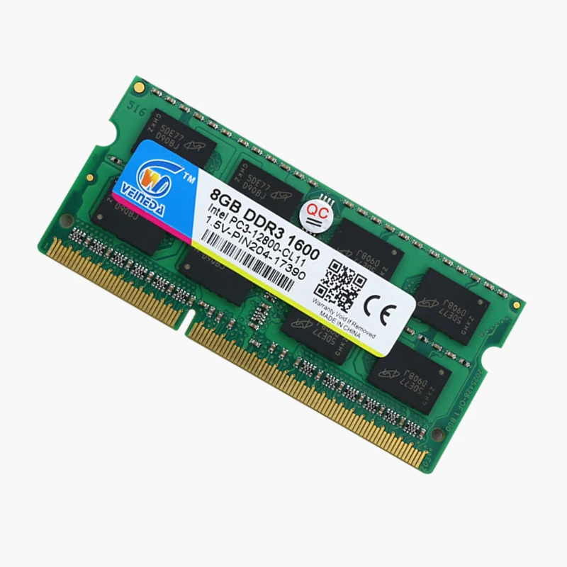 VEINEDA 8 гб DDR3 оперативная память ddr3 1600 PC3-12800 Sodimm Ram ddr 3 Comptaible 1333 мгц для ноутбука