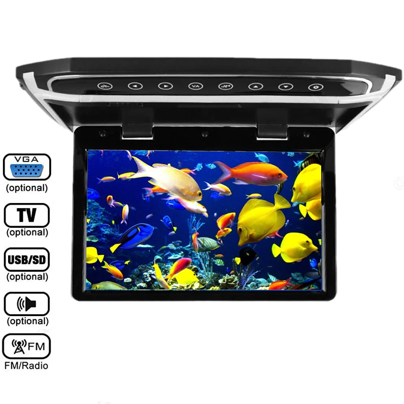 

10.2" Car SUV Ceiling Flip Down Overhead Roof Mount HD Wide Screen Video Monitor