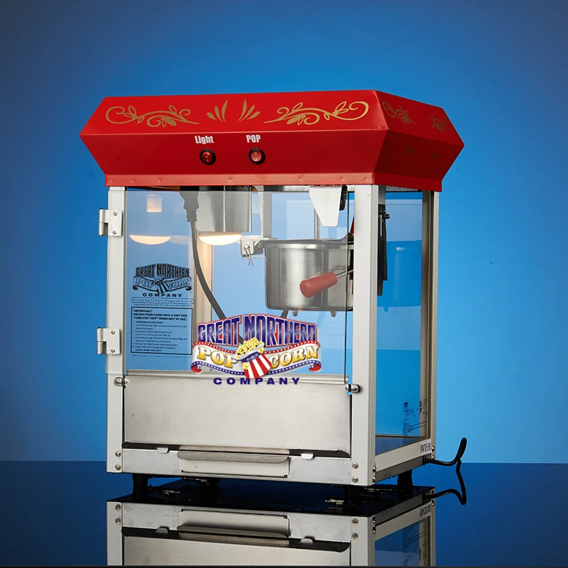 1Set Automatic Commercial Popcorn Machine Maker Vending Popcorn Popper
