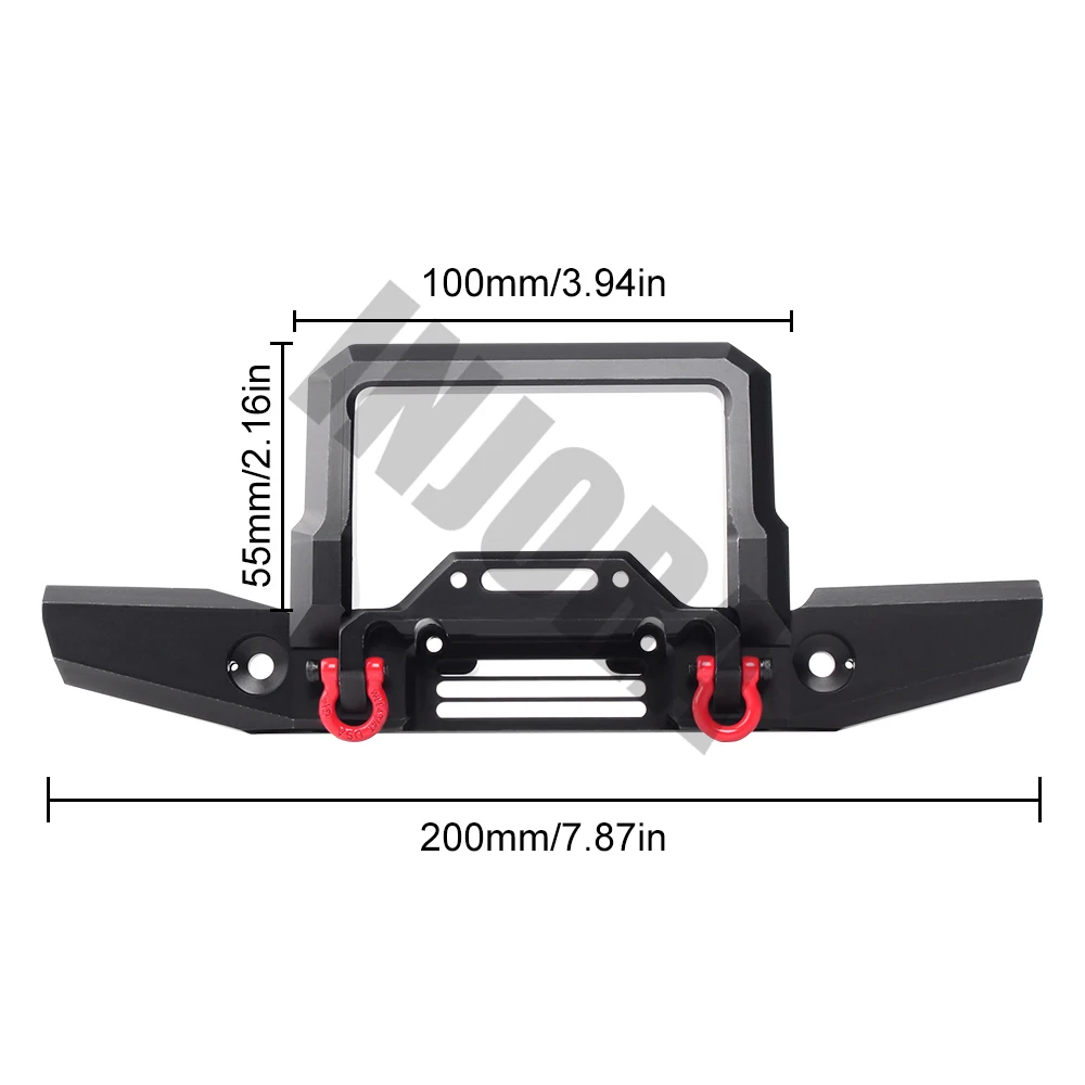 INJORA RC автомобиль металлический передний бампер с светодиодный светильник для 1/10 RC Гусеничный Traxxas TRX-4 TRX4 обновления Запчасти