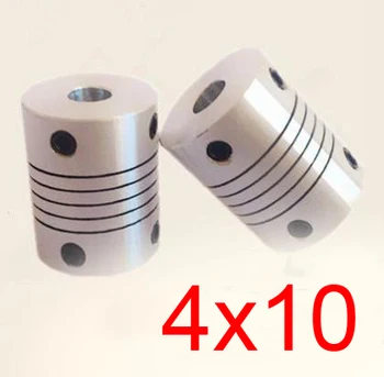 

30pcs/lot 4x10 CNC Motor Jaw Shaft Coupler screw encoder 4mm to 10mm 4 to 10 Flexible Coupling 19mm OD 25mm length