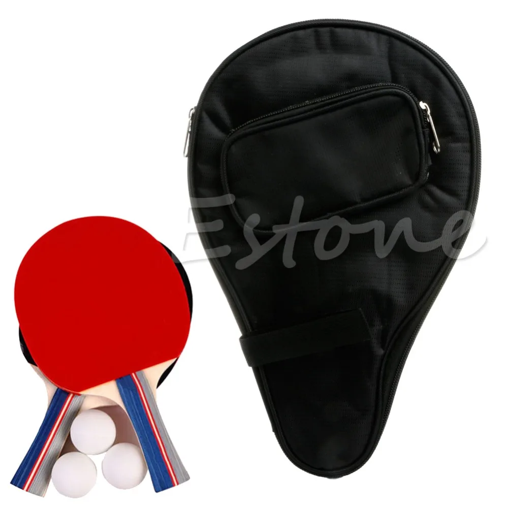 Hot Black Waterproof Table Tennis Racket Bag PingPong Paddle Bat Case w