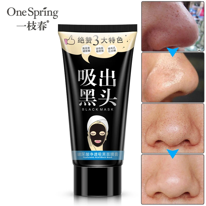 OneSpring, уход за лицом, черная маска, маска для лица, удаление угрей, лечение акне, маска для удаления черных точек на носу