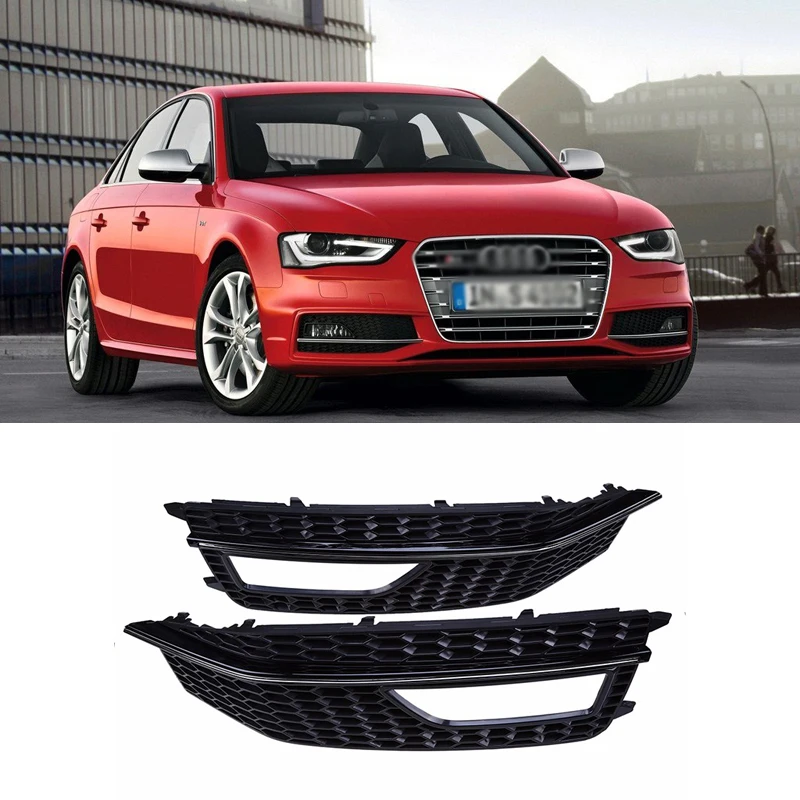 Черная Автомобильная накладка на передний бампер для Audi A4 S4 S line 2012