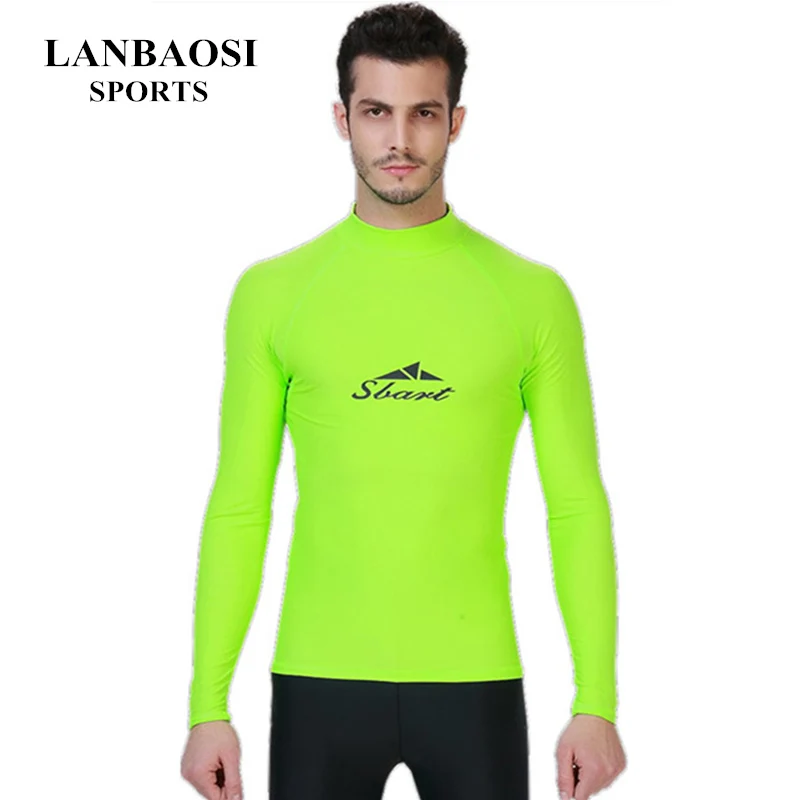 의상 다 Bagno Uomo 새로운 애플 녹색 UPF50 + Rashguard 긴 소매 물 스포츠 라이크라 서핑 잠수복 라이크라 발진 