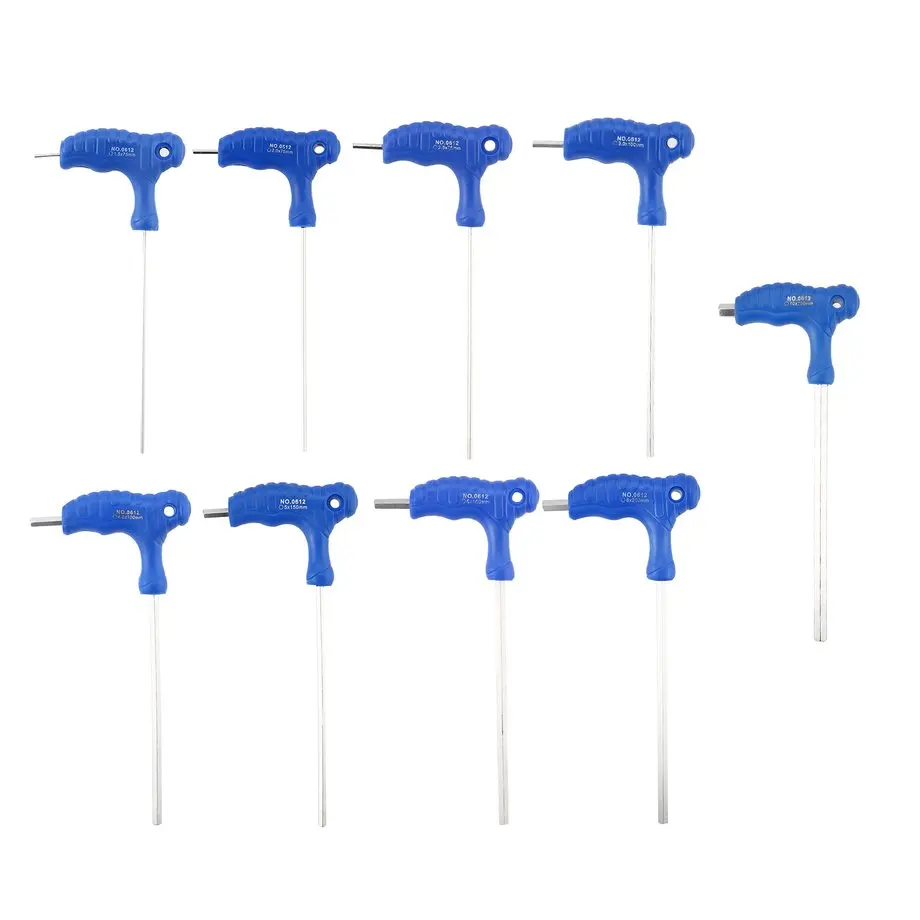 

Portable Professional Hex Key Wrench T Shape Handle Inner Hexagon Spanner Metric Ball End Wrench Hand Repair Tool
