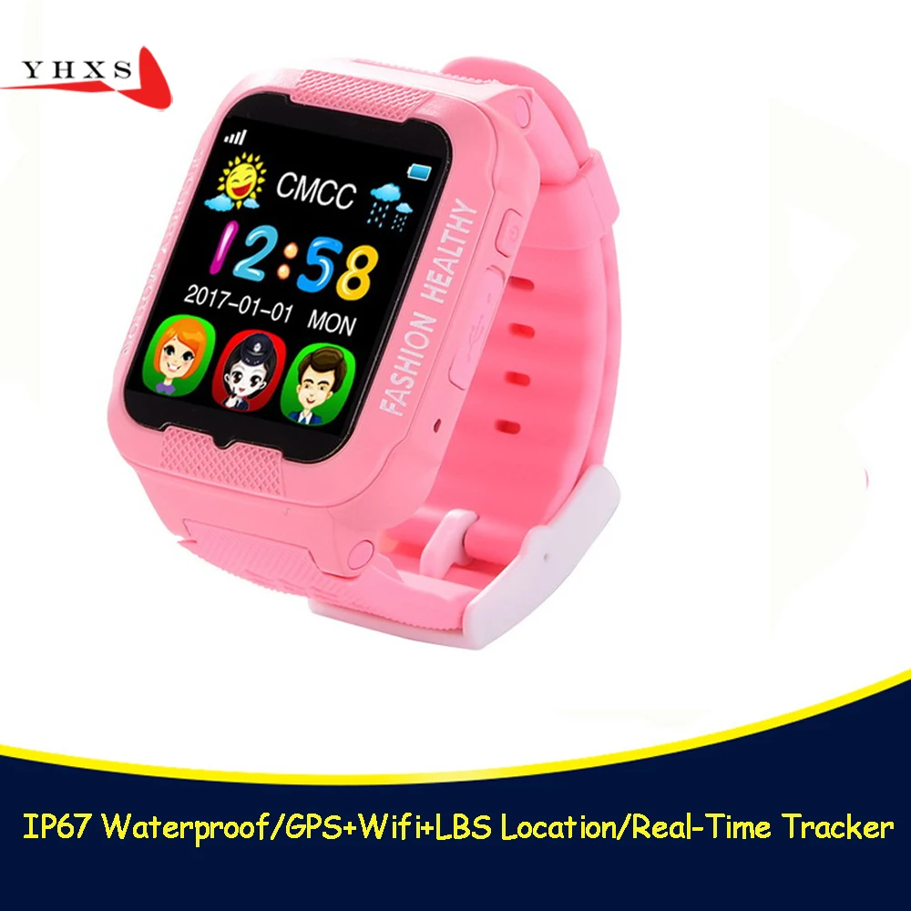 Waterproof Smart Kid GPS Safe Remote Monitor Camera Sim Card Watch Phone Whatsapp MP3 SOS Call Location Tracker Phone Smartwatch