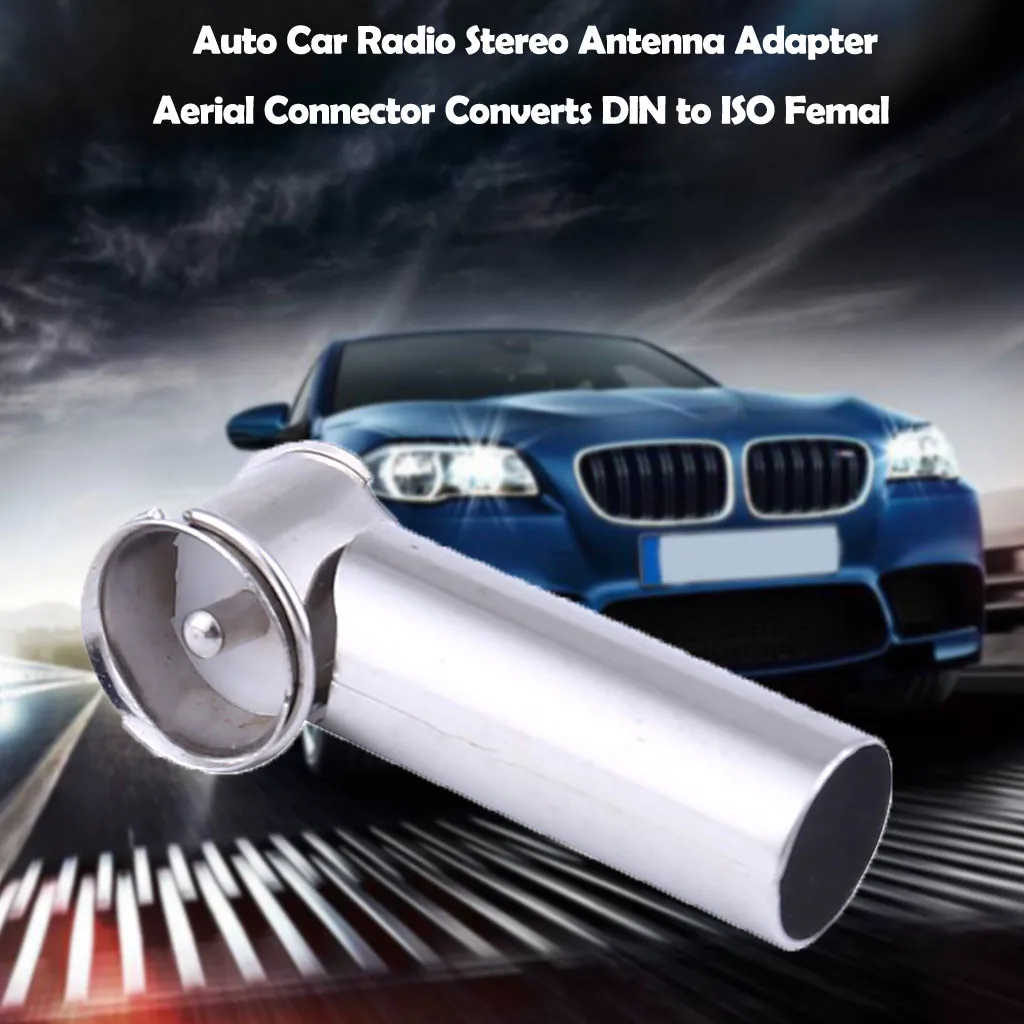 

RUNDONG AUTO ACCESSORIES Aerials Universal Auto Car Radio Stereo Antenna Adapter Aerial Connector Converts DIN to ISO May31