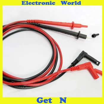 

10pcs/lot H-1030 4mm Test Probe Needle Multimeter Table Bar Copper wire high voltage test 1.5KV Digital Display Pen 1Meter