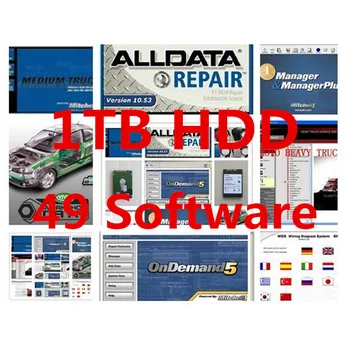 

2019 Alldata 10.53+ Mitchell on demend 2015 + med&heavy truck + manager +tecdoc+elsa 49 auto repair software all data in 1TB HDD