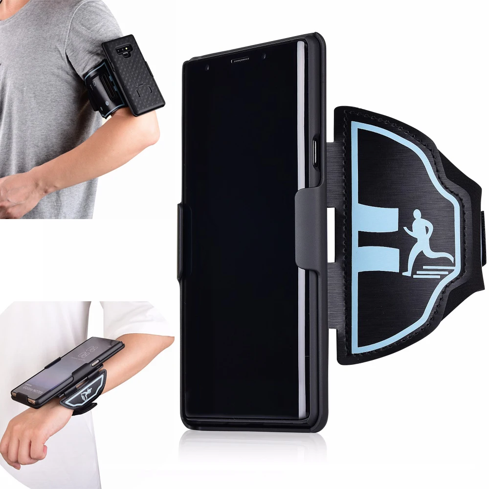 Note9 Wrist Band Phone holder Hard Back Cover for Samsung