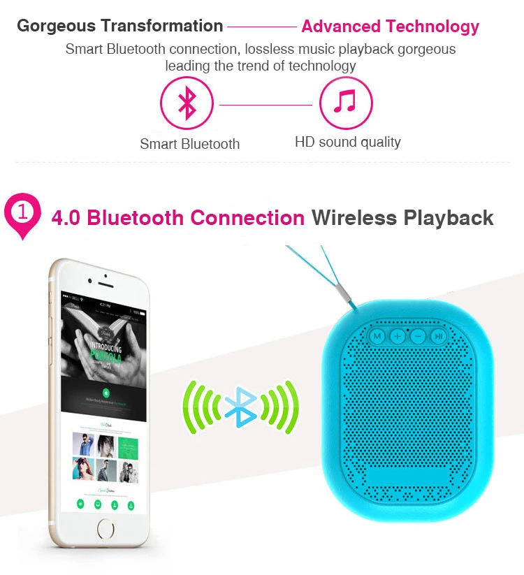 HIFI Portable wireless Bluetooth Speaker Stereo Sound Box TF Card FM Radio Music Subwoofer Column Speakers for Computer Phones (6)