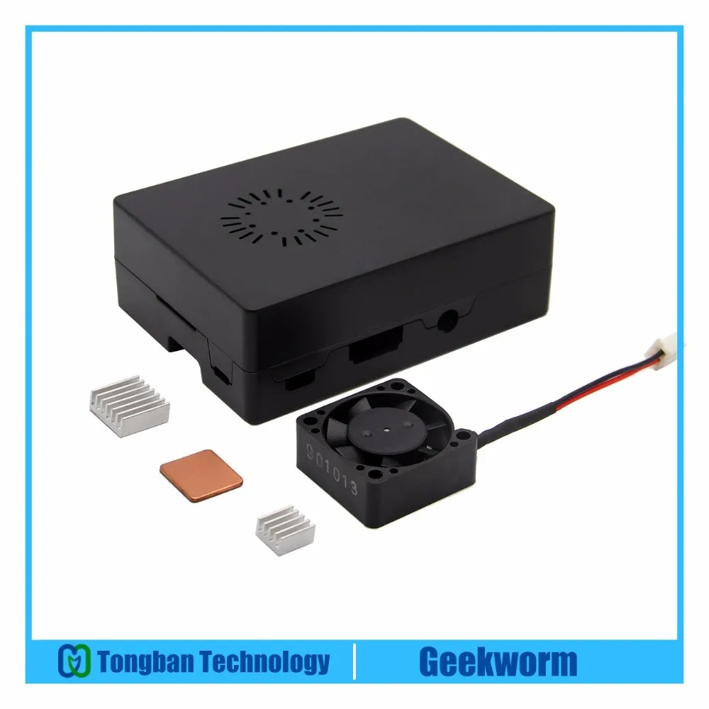 

Matte ABS Case + Cooling Fan + Heat Sink for Raspberry Pi 3 Model B / Raspberry Pi (Black)