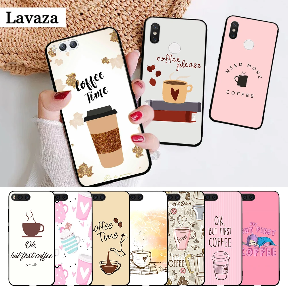 

Lavaza Funny Ok But First Coffee Book Silicone Case for Xiaomi MI 5X 6 6X 8 9 SE 9T Pro CC9E CC9 A3 F1 A1 A2 Lite MAX 3