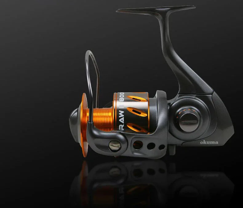 Carretel de Pesca Bobina de Metal Okuma Fiação Completo Carpa Engrenagem Pesca Fio Spooler 23kg Travagem 11bb Oceano Trolling Carretel Raw ii 9 Carretilhas de pesca