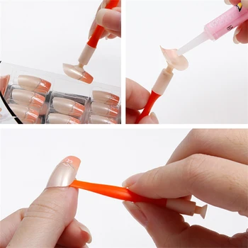

False Nail Tips Suction Dual-ended Apply & Remove 1Pc Cup Stick for Sucking Up False Nail Tips Portable Tools