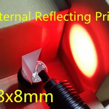 2 шт. 8x8x8 мм 8x8x8 мм правый угол K9 треугольная планка внешняя отражающая призма объектив