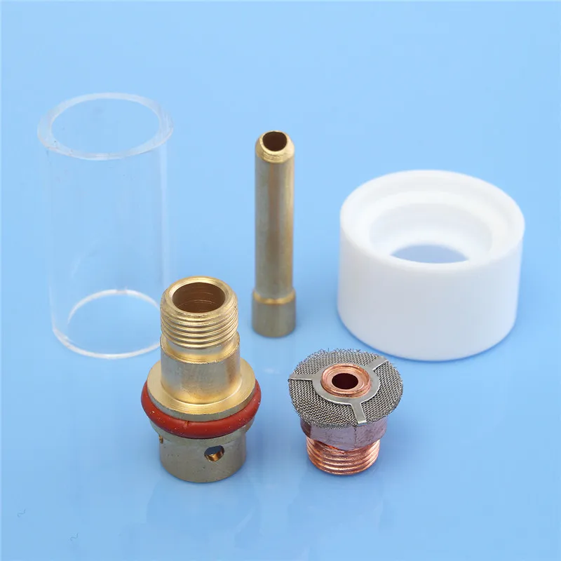 Новинка, 5 шт., фонарь Pyrex TIG, Cup, Stubby, собирает тело, газ, объектив, сварочный фонарь, комплект для 3,2 мм, 1/8 дюйма, WP17 18, 26 деталей, сварочный аппарат