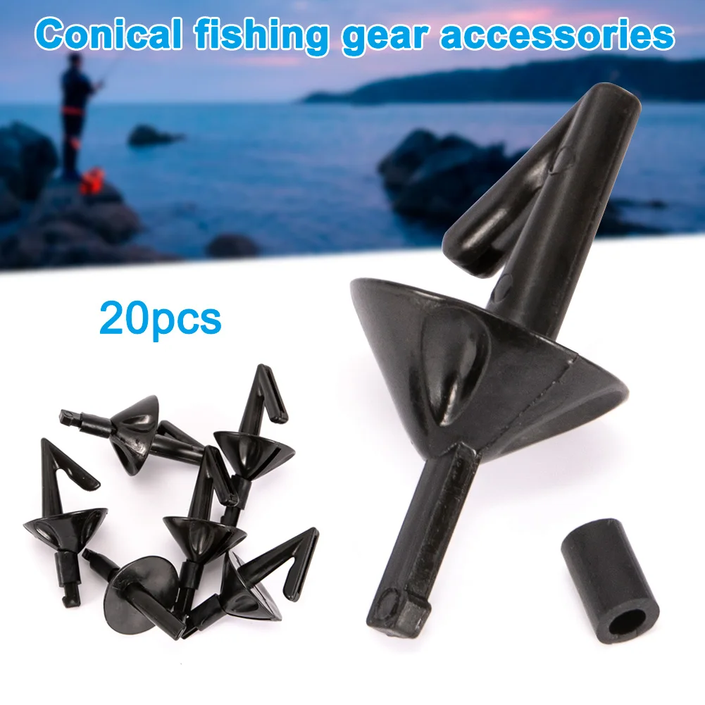 

20 Pcs Impact Bait Fishing Clip Sea Fishing Rig Hook Bait Holder with 1 Rubber Tube For 2019 ALS88
