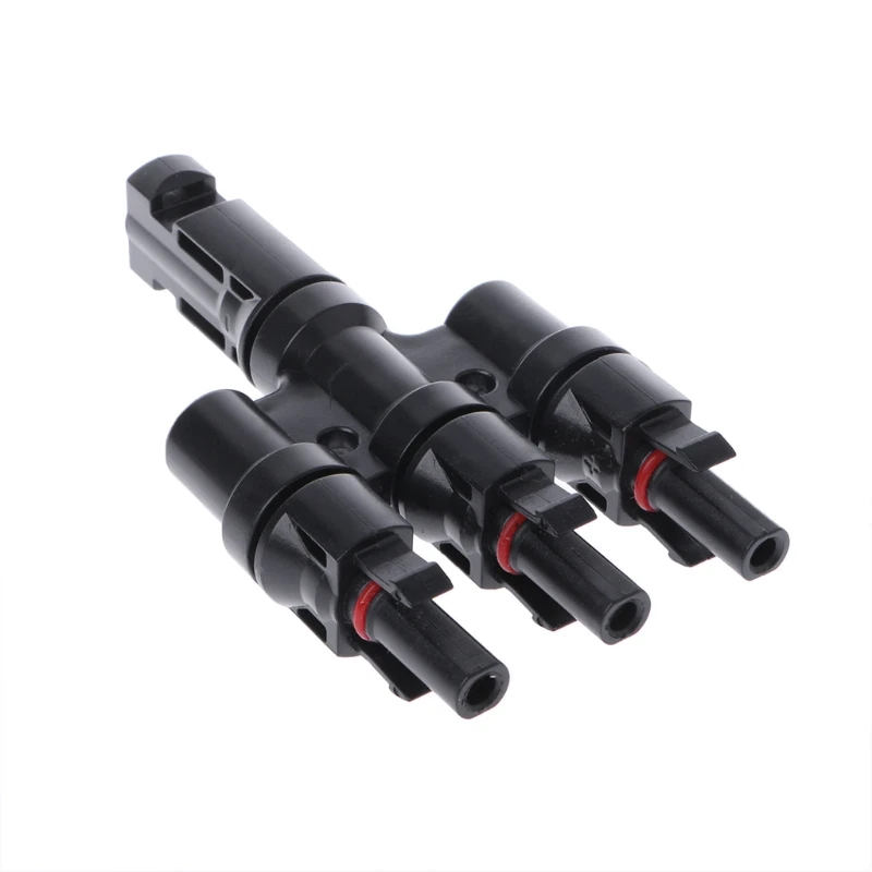 

1 Pair Solar Energy Panel MC4 T Branch Connectors Cable Coupler Combiner MMMF+FFFM Drop Ship No28