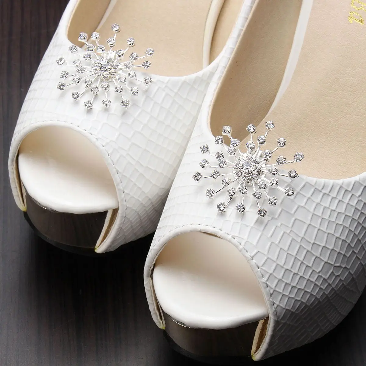 1 Pair High heel wedding shoes Decoration Buckle Clip Charms Crystal