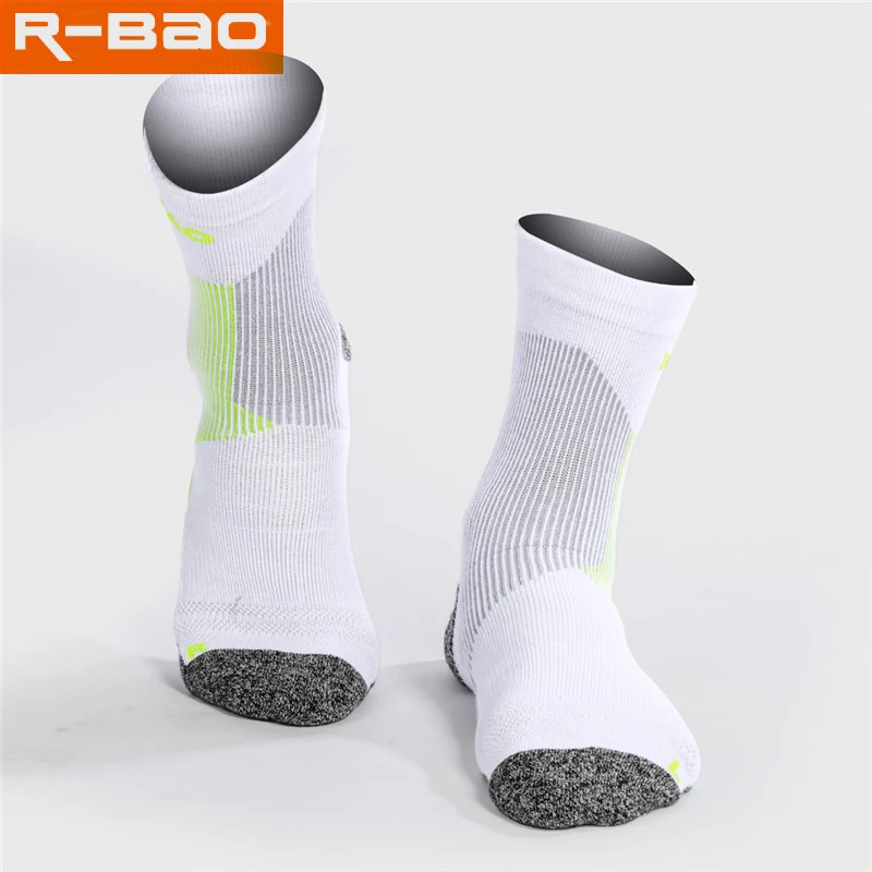 R-BAO 1 Pair Professional Compression Socks Running Women Men Sports Socks Ankle Protector Anti-sprain For Marathon
