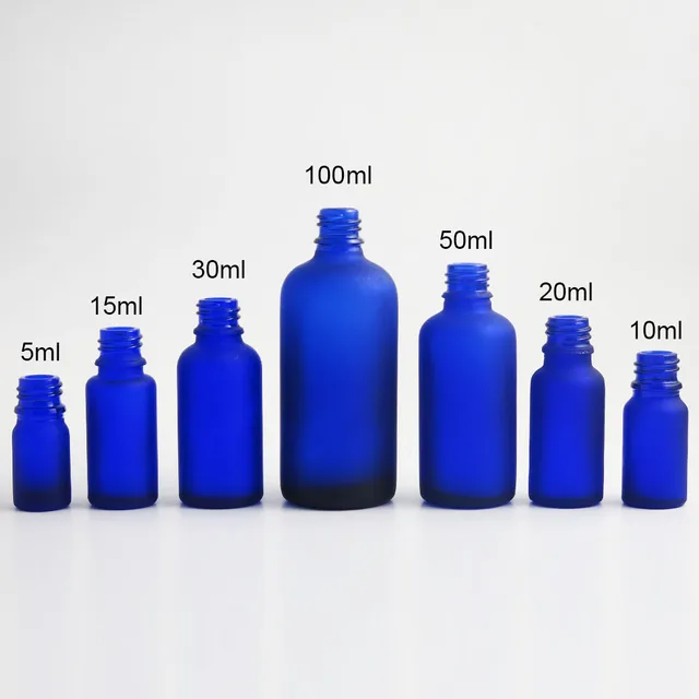 Botella de cristal esmerilado con pulverizador transparente, botella redonda de cristal esmerilado azul de Boston, con rociador, 5, 10, 15, 20, 30, 50, 100 ml, 10 Uds. Botella de cristal esmerilado con pulverizador transparente, botella redonda de cristal esmerilado azul de Boston, con rociador, 5, 10, 15, 20, 30, 50, 100 ml, 10 Uds.