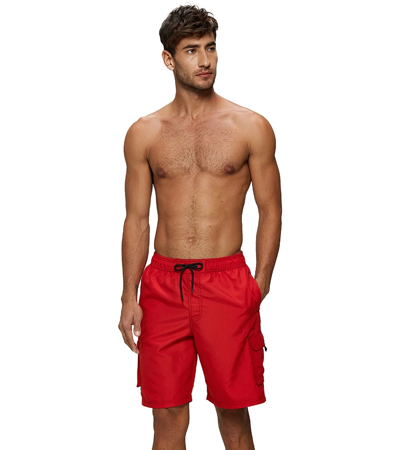 Escatch men Swimsuit Solid Beach Shorts Hombre Swimming Trunks With Pocket ES60U Bermuda Bain Shorts