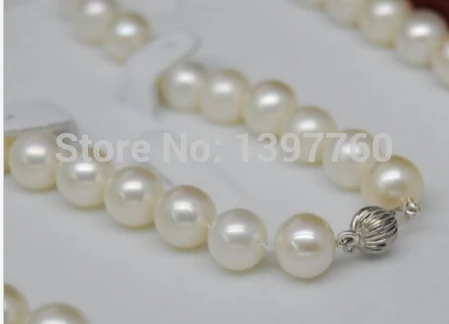

Miss charm Jew.204 14KGP WG - Fine 11-12mm AAA+ white pearl necklaces 17" Long (A0322)