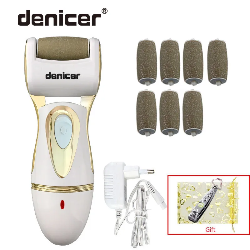 

Electric Pedicure Tools Corn Callus Remover Feet Style Heel File for Foot Scrubber Grater +7 Extra Roller Heads