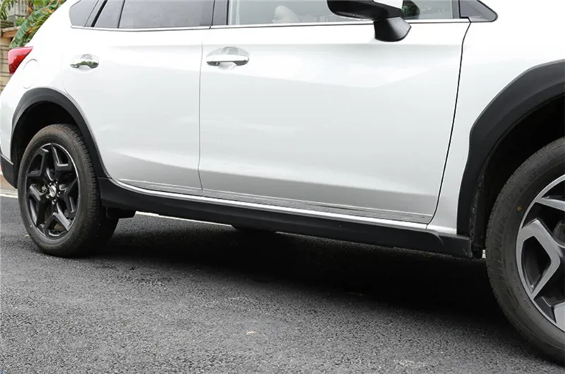 Для SUBARU XV нержавеющая сталь Боковая дверь литья тела полосы стример Защитная крышка рельефная Накладка для отделки автомобиль для укладки аксессуары
