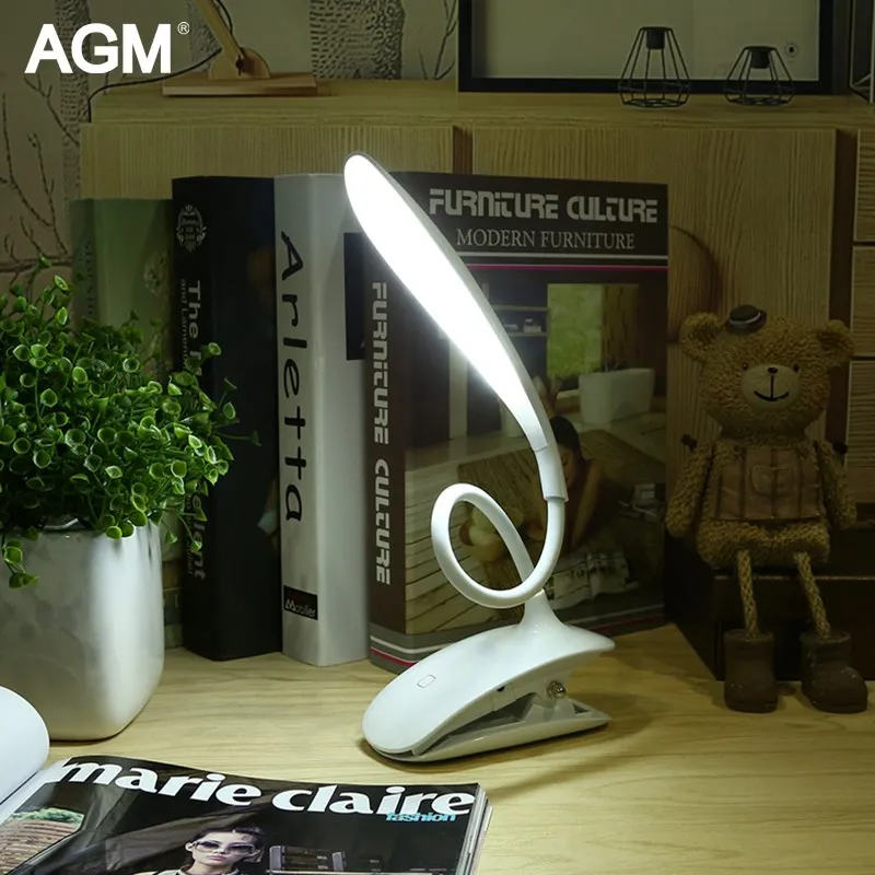 

AGM LED Table Luminaria Desk Reading Lamp Book Light Touch Sensor Switch Flexible USB Lamps Illuminator Lights for Bedroom