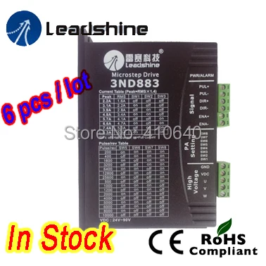 

Leadshine 3ND883 6 pieces per lot 3 Phase Analog Stepper Drive Max 50 VDC / 8.3A PUL DIR CW/CCW modes optional