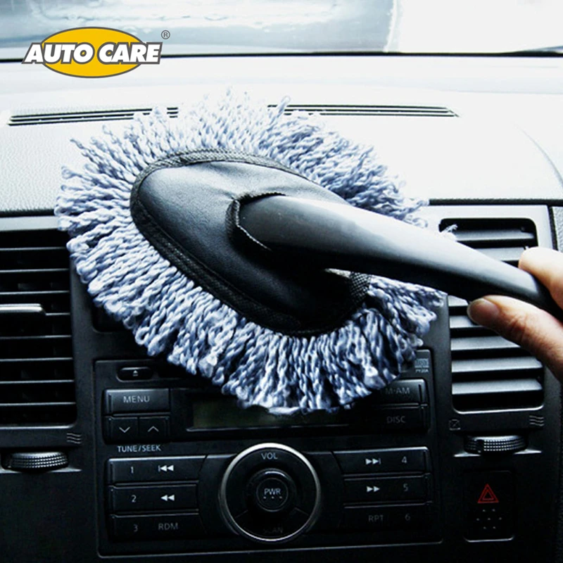 Grey Microfiber Car Duster Cleaning Dirt Dust Auto Clean Brush Dusting
