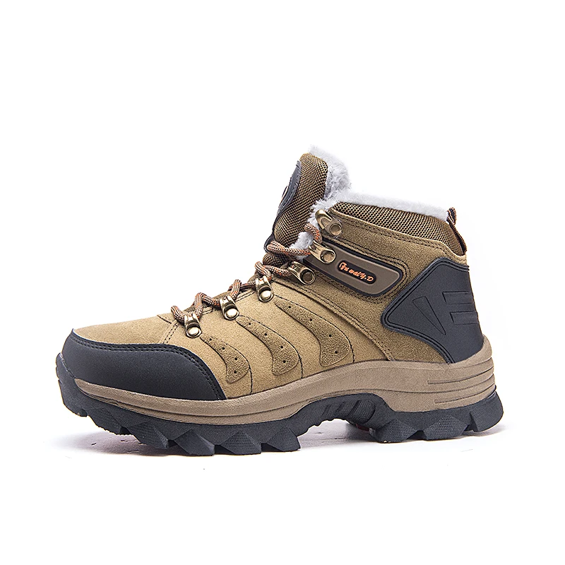 

Man Mountain Trekking Shoes Cushioning Woman Outdoor Tracking Boots with Fur Snow Trekking Boots Autumn Winter Hiking Sneakers