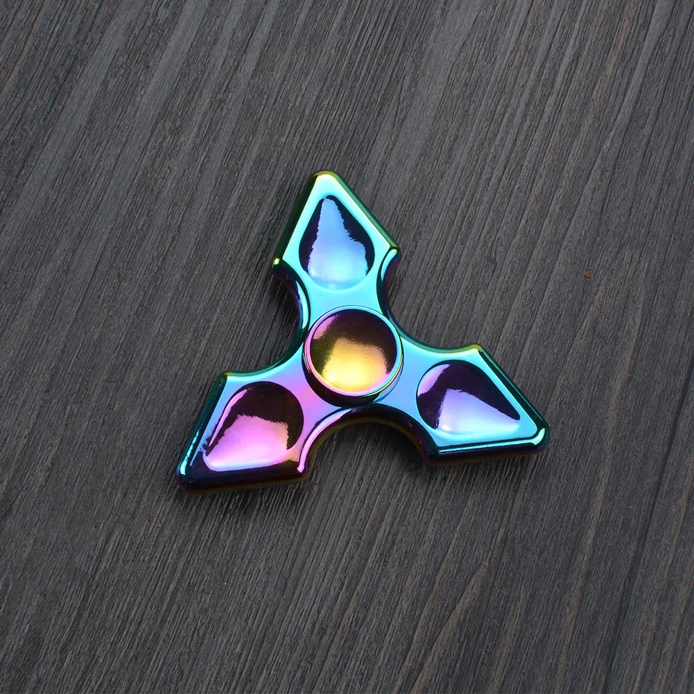 Rainbow Tri Fidget Hand Spinner Alloy Finger Desk Focus Stress Relief Fidget Toys Rainbow Tri Fidget Hand Spinner Alloy Finger Desk Focus Stress Relief Fidget Toys
