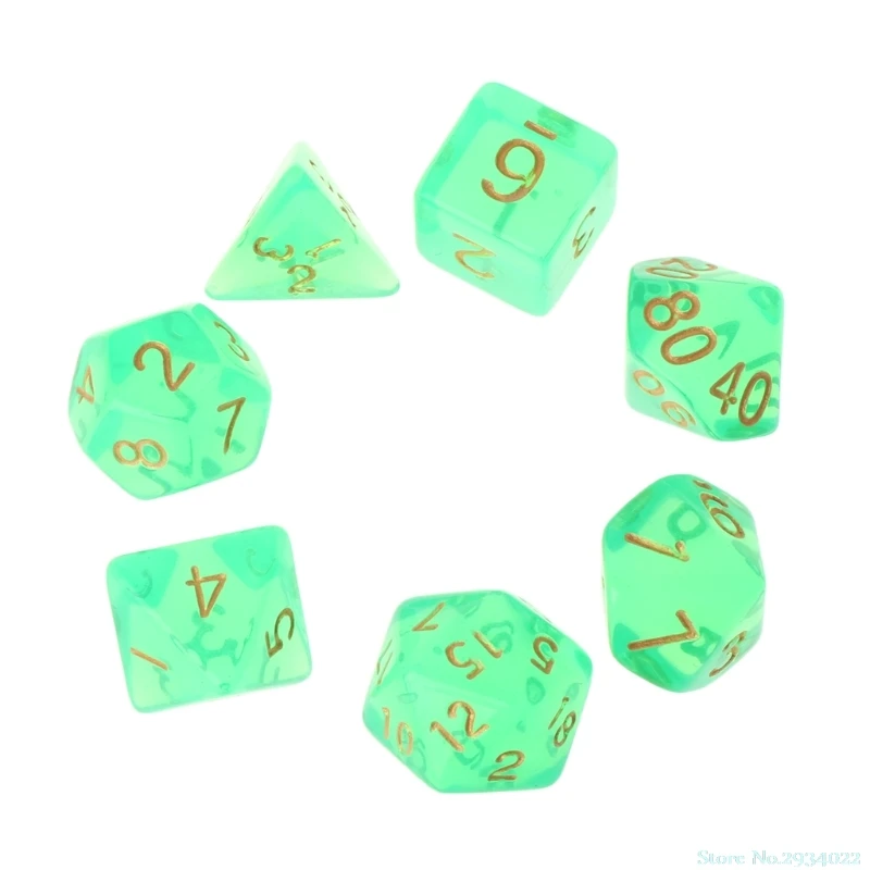 Новые крутые многогранные игральные кости 7 шт. D4 D20 Подземелья и Драконы D & RPG поли