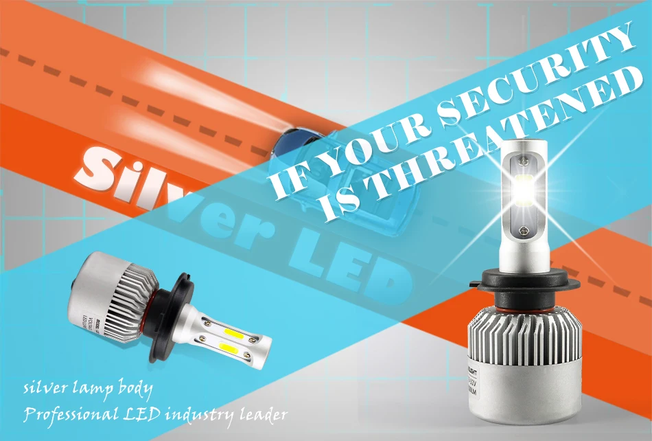 S2 6000K 8000K H7 H4 H8 H9 H11 9005 9006 LED LAMPS (2)