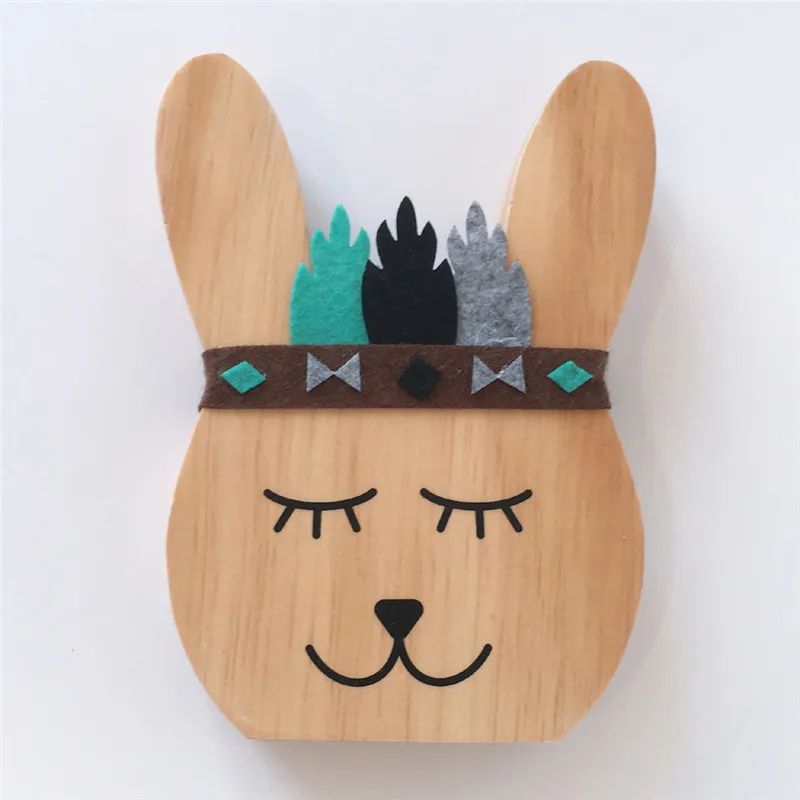 Скандинавские деревянные украшения для мебели в виде животных, лисы/медведя/кролика/кошки, деревянные игрушки для детской комнаты, декор для детской комнаты, реквизит для фотосессии