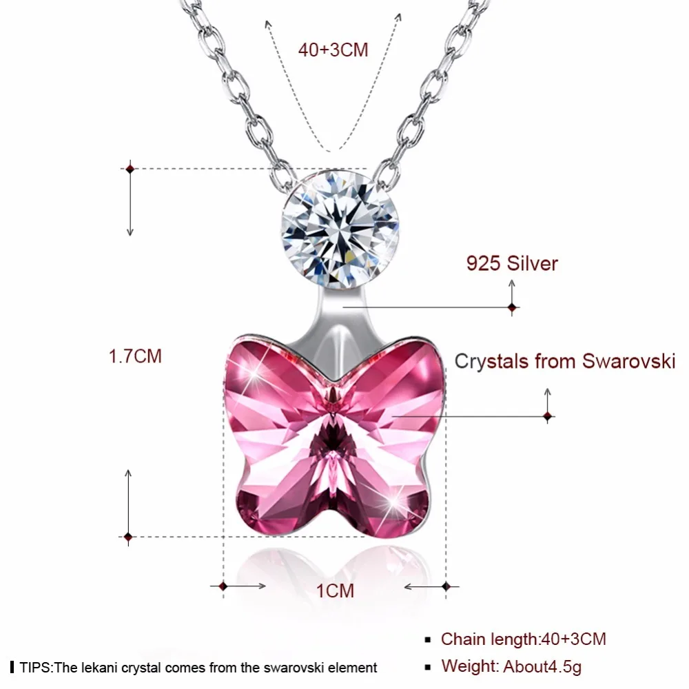 Ожерелье женское из серебра 925 пробы с кристаллами Swarovski|Ожерелья| |