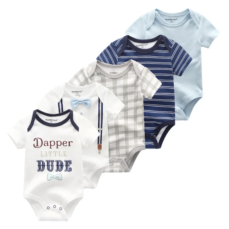 Г., 5 шт./лот, однотонная одежда для маленьких мальчиков хлопковая одежда с единорогом для новорожденных девочек от 0 до 12 месяцев боди, одежда для маленьких девочек Roupas de bebe - Цвет: Baby Clothes5199