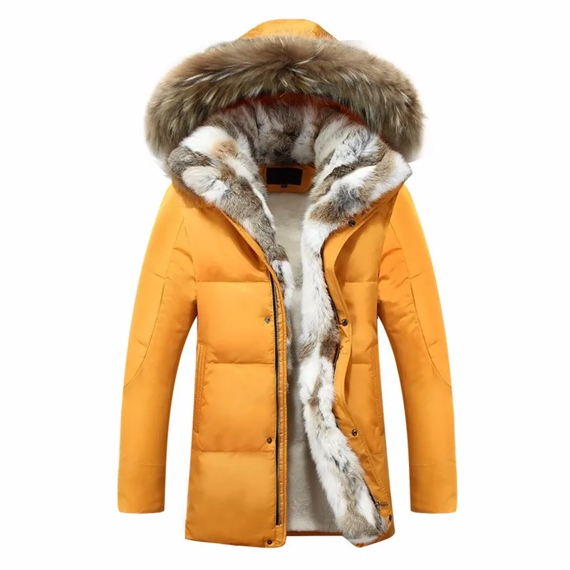 GAGA Men Casual Slim Solid Thicken Hooded Zip-Up Down Coat Jacket GAGA Men Casual Slim Solid Thicken Hooded Zip-Up Down Coat Jacket
